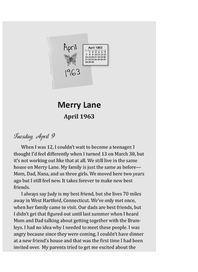 Merry Lane: page 1 of book