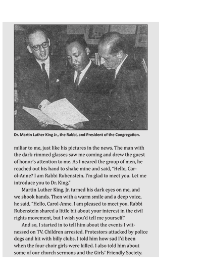 Dr. Martin Luther King, Jr. with the Rabbi and President of the congregation